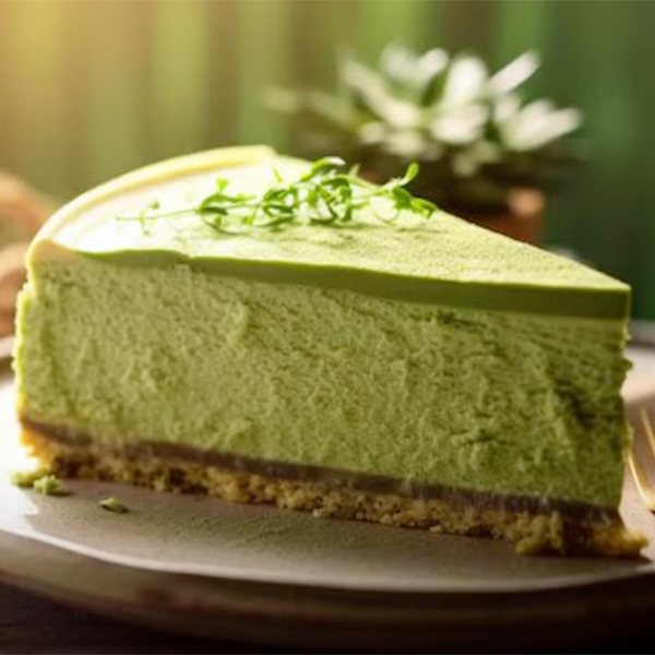 Tarta de queso té verde